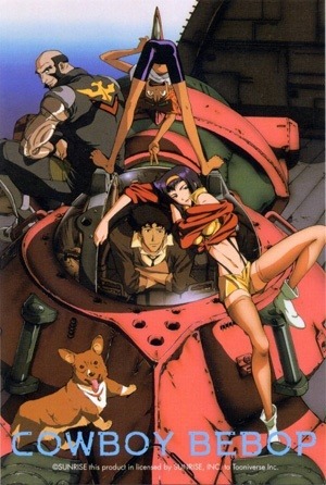 Cowboy Bebop Spike Spiegel in ruimteschip Bebop cockpit